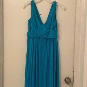 David’s Bridal Long Dress with Cowl Back Detail